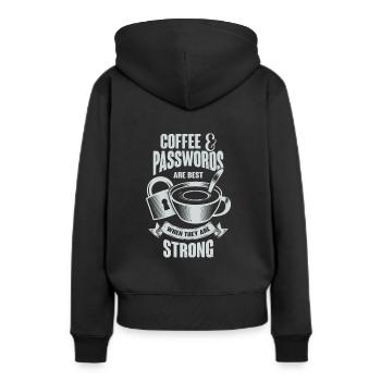 Cadeau d’agent de sécurité de l’information - Sweat à capuche Premium bio Femme - noir - Dos - Julia (174cm)
