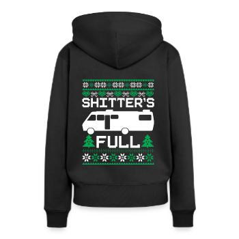 Shitter’s Full National Lampoon Vacances de Noël - Sweat à capuche Premium bio Femme - noir - Dos - Julia (174cm)