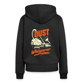 Lustiges Staubsaugen Reinigungskraft Geschenk - Frauen Premium Bio Hoodie - Schwarz - Hinten - Julia (174cm)