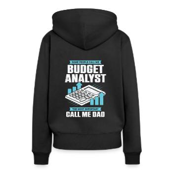 Contrôle financier Papa Controller Gift - Sweat à capuche Premium bio Femme - noir - Dos - Julia (174cm)