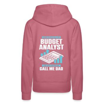 Financial Controlling Papa Controller Gift - Women’s Premium Organic Hoodie - mauve - Back - Isabella (175cm)