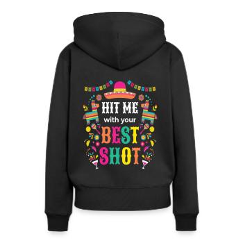 Hit Me Pinata Birthday - Frauen Premium Bio Hoodie - Schwarz - Hinten - Julia (174cm)