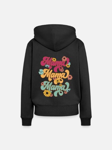 Mama Bear - Frauen Premium Bio Hoodie - Schwarz