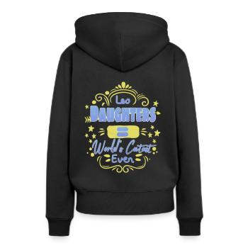 La citation de famille la plus mignonne de Leo Daughters World - Sweat à capuche Premium bio Femme - noir - Dos - Julia (174cm)