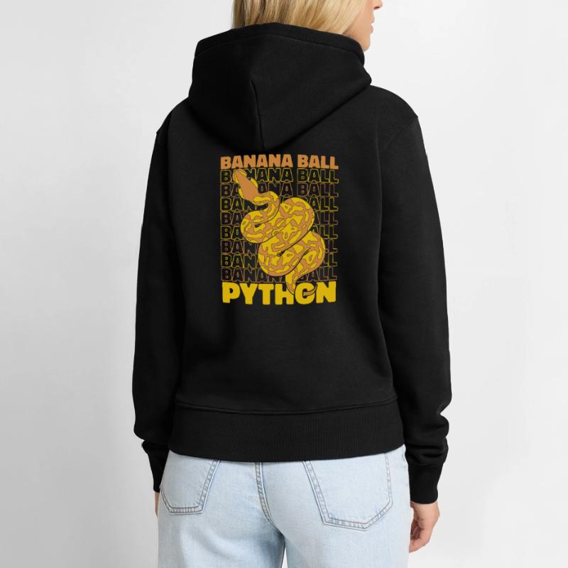 Boule de banane Python Serpent Python Boule de banane Sweat à capuche Premium bio Femme
