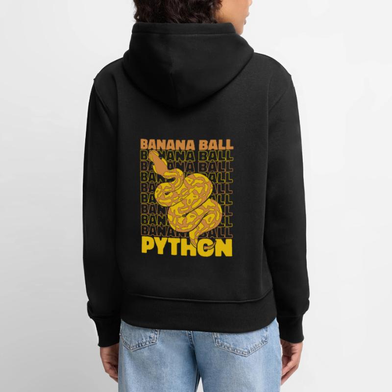 Boule de banane Python Serpent Python Boule de banane Sweat à capuche Premium bio Femme