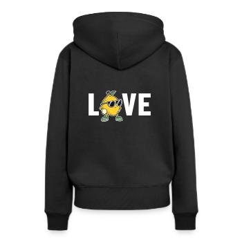 Limonade Love Vendeur de limonade Limonade - Sweat à capuche Premium bio Femme - noir - Dos - Julia (174cm)