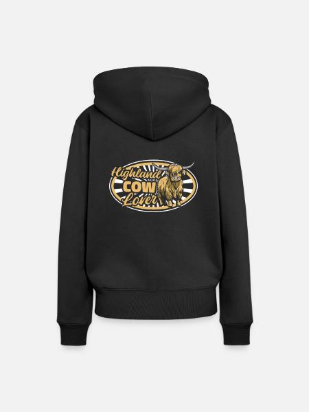 Highland Cow Lover Highland Cow Breeder Highland - Women’s Premium Organic Hoodie - black