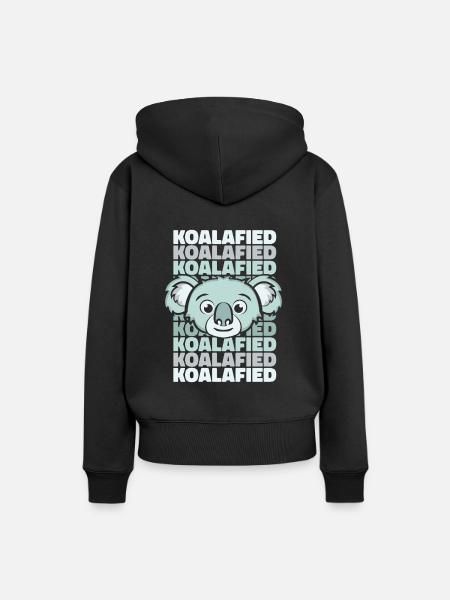 Koalabär Eukalyptus Phascolarctos - Frauen Premium Bio Hoodie - Schwarz