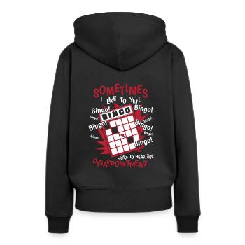 Juste pour entendre la déception Caller Daubers - Sweat à capuche Premium bio Femme - noir - Dos - Julia (174cm)