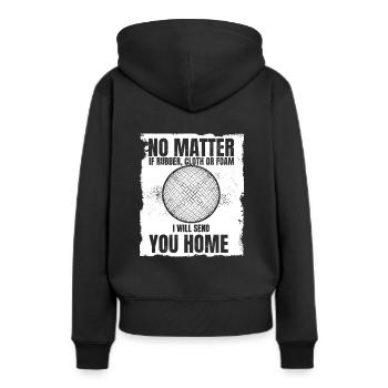 Ich schicke dir Home Game Prisonball Teamplayer - Frauen Premium Bio Hoodie - Schwarz - Hinten - Julia (174cm)