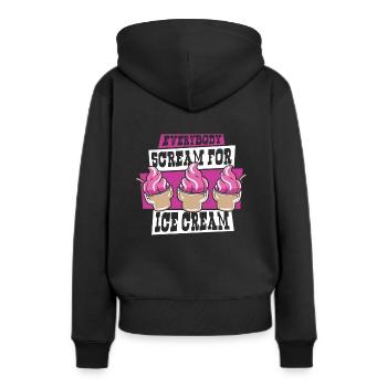 Alle schreien nach Eismaschine Gelato Liebhaber - Frauen Premium Bio Hoodie - Schwarz - Hinten - Julia (174cm)