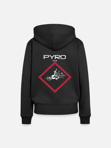 PYRO PYROTECHNIC ARTIFICIER fireworks - Sweat à capuche Premium bio Femme - noir