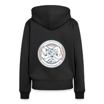 PILLEN | Lustiger Spruch Hände Tabletten - Frauen Premium Bio Hoodie - Schwarz - Hinten - Julia (174cm)