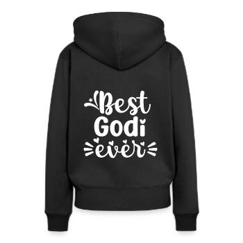 Wöd Godi beste Godi Taufpatin Österreich Taufe - Frauen Premium Bio Hoodie - Schwarz - Hinten - Julia (174cm)