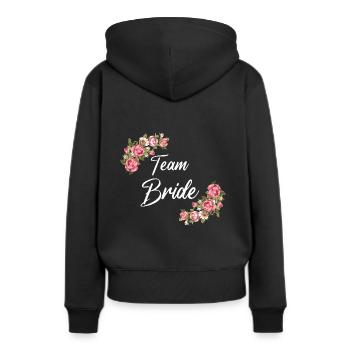 Team Bride JGA Junggesellinnenabschied Team Braut - Frauen Premium Bio Hoodie - Schwarz - Hinten - Julia (174cm)