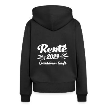 Rentner 2029 Countdown läuft Rente 2029 Ruhestand - Frauen Premium Bio Hoodie - Schwarz - Hinten - Julia (174cm)