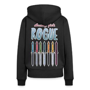 Choisissez toujours Rogue - Sweat à capuche Premium bio Femme - noir - Dos - Julia (174cm)