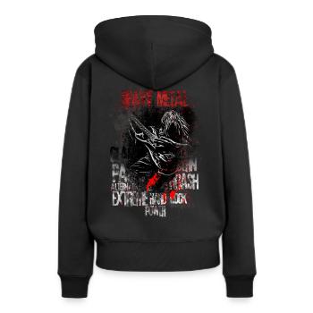 Heavy Metal - Sweat à capuche Premium bio Femme - noir - Dos - Julia (174cm)