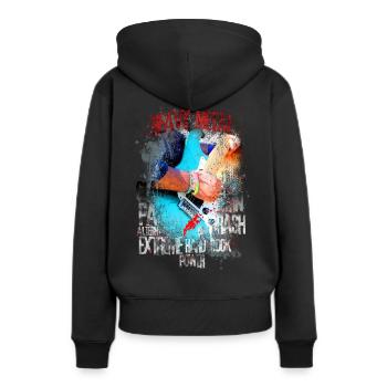 Heavy Metal - Sweat à capuche Premium bio Femme - noir - Dos - Julia (174cm)