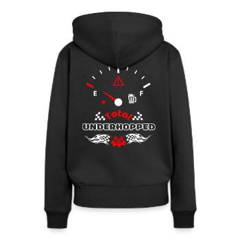 Total Unterhopft Bier Tank Display Tacho - Frauen Premium Bio Hoodie - Schwarz - Hinten - Julia (174cm)