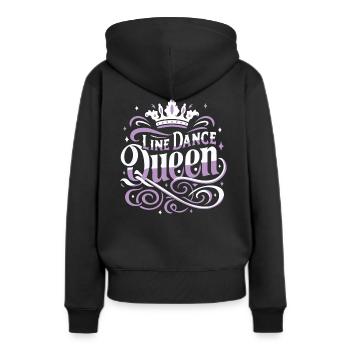 Line Dancing Line Dance Queen Frauen - Frauen Premium Bio Hoodie - Schwarz - Hinten - Julia (174cm)