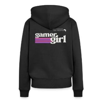 Gamer Girl - Women’s Premium Organic Hoodie - black - Back - Julia (174cm)