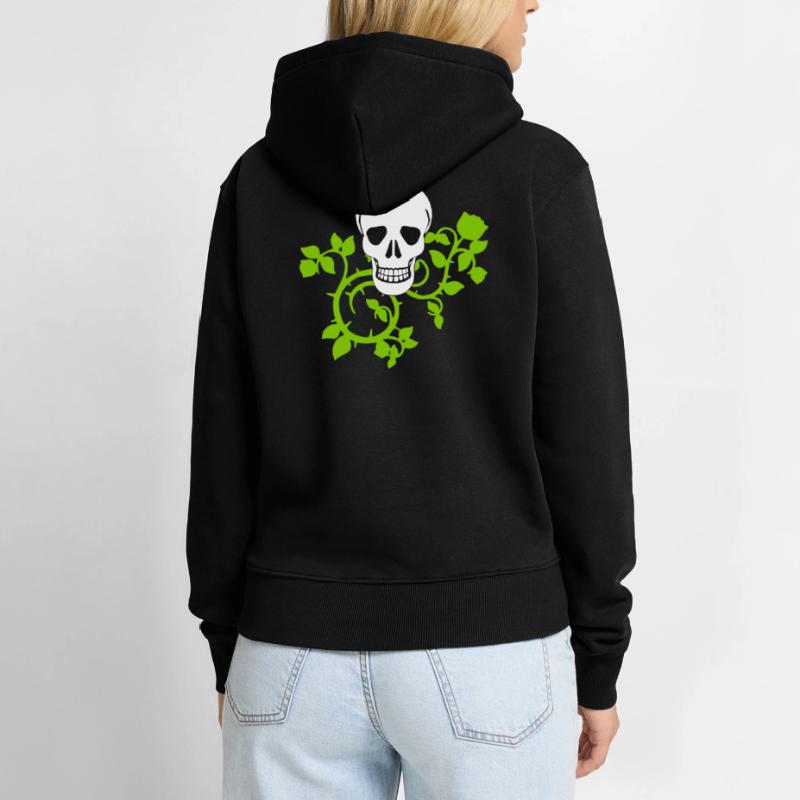 scull with tendrils - design colors selectable Women’s Premium Organic Hoodie