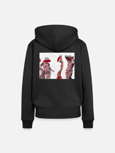 Selbstliebe - Frauen Premium Bio Hoodie - Schwarz