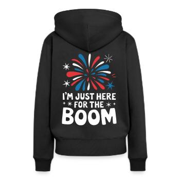 Pyrotechnie Feux d’artifice Pyrotechnie - Sweat à capuche Premium bio Femme - noir - Dos - Julia (174cm)