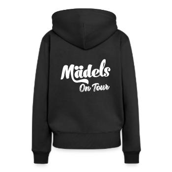 Mädels Tour Frauen Mannschaft Verein Junggesellin - Frauen Premium Bio Hoodie - Schwarz - Hinten - Julia (174cm)