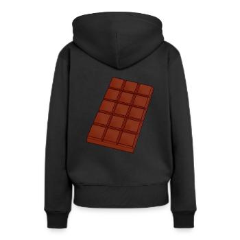 Tafel Schokolade Milch Liebhaber Zucker Geschenk - Frauen Premium Bio Hoodie - Schwarz - Hinten - Julia (174cm)