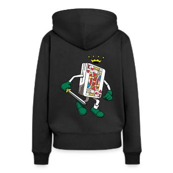 Jeu de cartes King King Poker Deck Deck Casino Holdem - Sweat à capuche Premium bio Femme - noir - Dos - Julia (174cm)