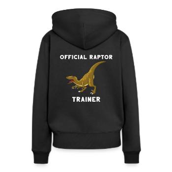 Paléontologue Reptiles Raptor Dinosaure Raptors - Sweat à capuche Premium bio Femme - noir - Dos - Julia (174cm)