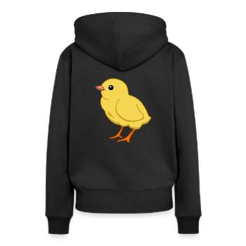 Küken Hühnchen Hühner Piepen Bauernhof Landwirt - Frauen Premium Bio Hoodie - Schwarz - Hinten - Julia (174cm)