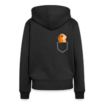 Cadeau cochon d'Inde cochon d'Inde - Sweat à capuche Premium bio Femme - noir - Dos - Julia (174cm)