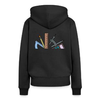 Mathematicien - Sweat à capuche Premium bio Femme - noir - Dos - Julia (174cm)
