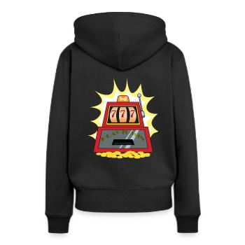 Slot Machine Slot Casino Gambling Gift - Sweat à capuche Premium bio Femme - noir - Dos - Julia (174cm)