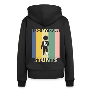 Blessure de récupération de l'os du bras - Sweat à capuche Premium bio Femme - noir - Dos - Julia (174cm)
