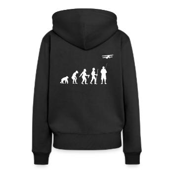 Modellflieger Pilot Modellflug Modellbau Gift - Sweat à capuche Premium bio Femme - noir - Dos - Julia (174cm)