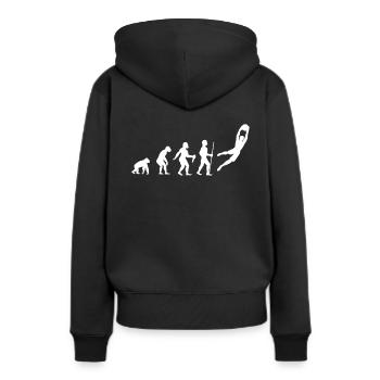 Torwart Torhüter Fußball Keeper Tor Geschenk - Frauen Premium Bio Hoodie - Schwarz - Hinten - Julia (174cm)