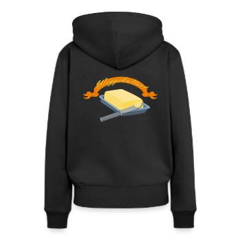 Weggebuttert Butter Kriminell Buttern Geschenk - Frauen Premium Bio Hoodie - Schwarz - Hinten - Julia (174cm)