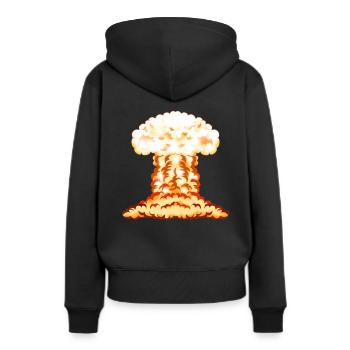 Donner un rayonnement radioactif - Sweat à capuche Premium bio Femme - noir - Dos - Julia (174cm)