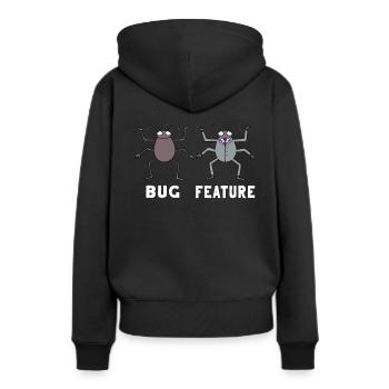Programmierung Informatik Entwickler Geschenk - Frauen Premium Bio Hoodie - Schwarz - Hinten - Julia (174cm)