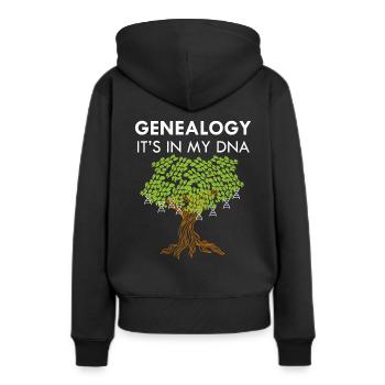 DNA Tree Pedigree Descent Evolution Family - Women’s Premium Organic Hoodie - black - Back - Julia (174cm)