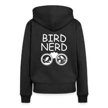 Ornithologue ornithologue - Sweat à capuche Premium bio Femme - noir - Dos - Julia (174cm)