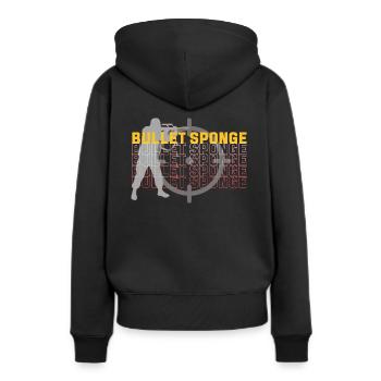 Gaming shirts Bullet Sponge - Women’s Premium Organic Hoodie - black - Back - Julia (174cm)