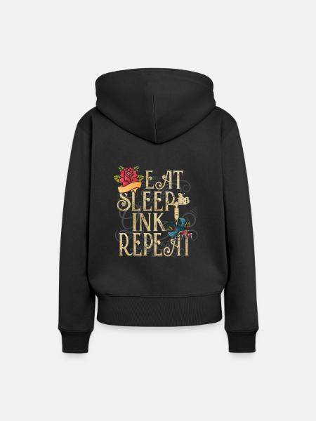 Tattoo Tätowierung Tattooist Tätowierer - Frauen Premium Bio Hoodie - Schwarz