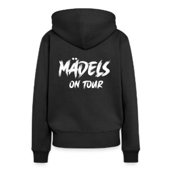 Mädels Tour Frauen Mannschaft Verein Junggesellin - Frauen Premium Bio Hoodie - Schwarz - Hinten - Julia (174cm)