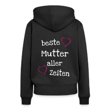 Beste Mutter aller Zeiten - Frauen Premium Bio Hoodie - Schwarz - Hinten - Julia (174cm)